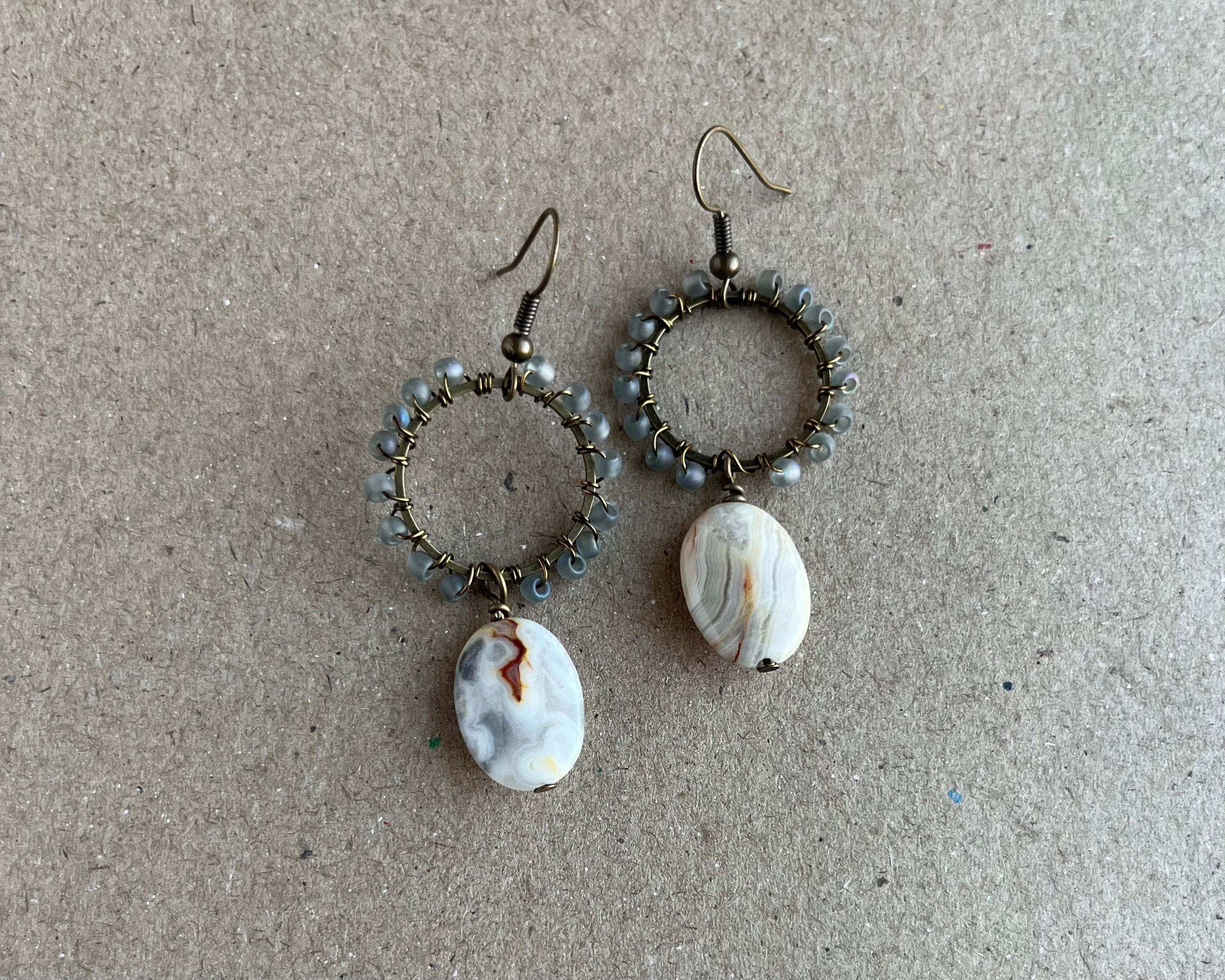 Agate Dangle Earrings