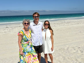 Intimate ceremony on beach