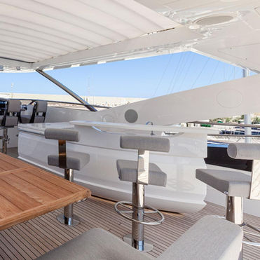 Besenzoni bar stools installed on yacht