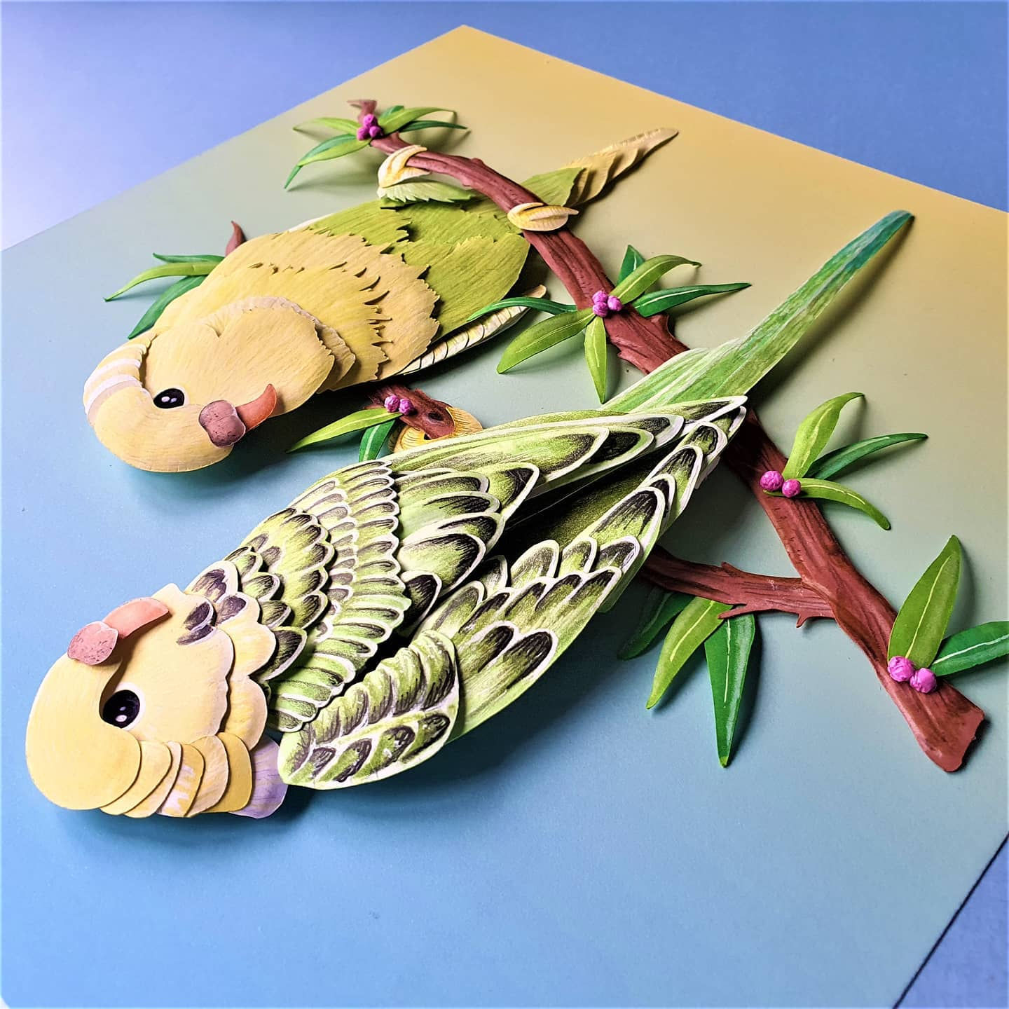 custom pet bird paper cut keepsake