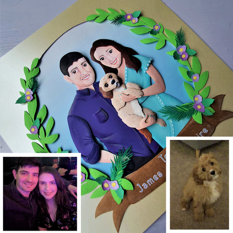 pet and human 3D portrait