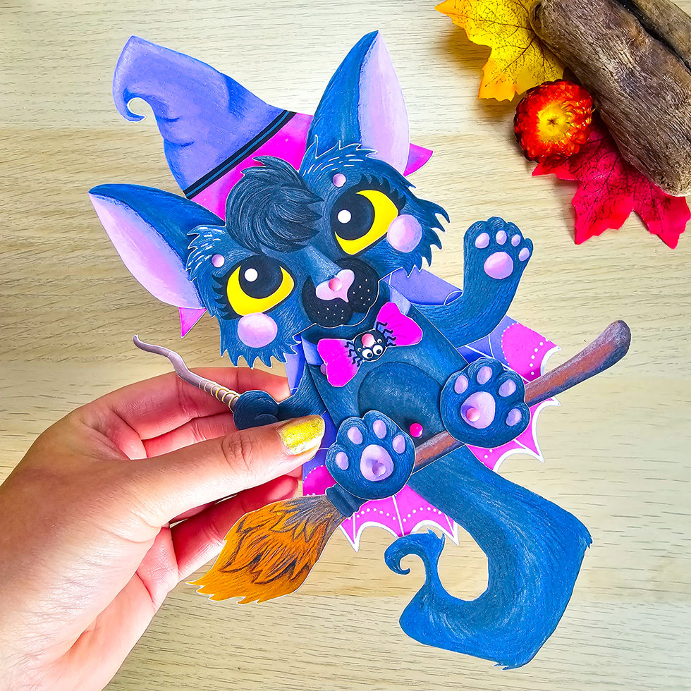 Halloween pet puppet series black cat design