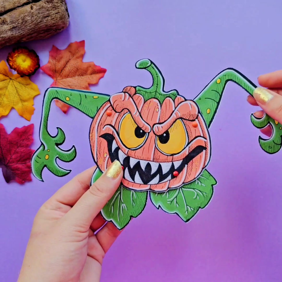 Pumpkin King paper doll puppet craft activity for kids