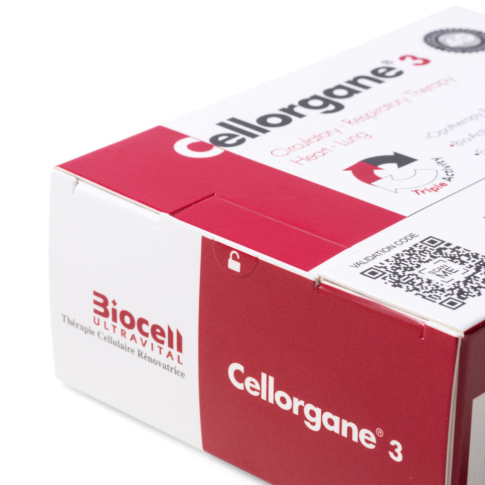 Cellorgane® 3, terapia circulatoria y respiratoria para apoyar la salud cardiovascular, pulmonar y la circulación.