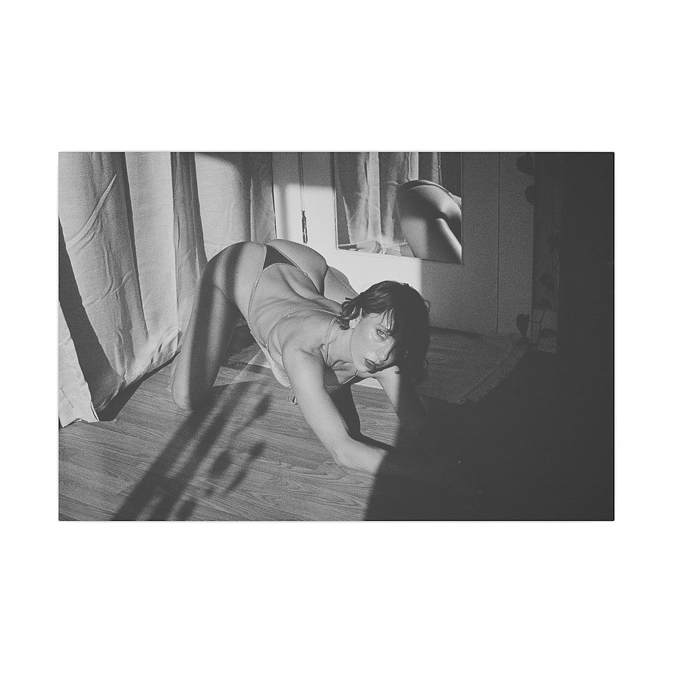 Thumbnail: Bedroom B & W No. 2, Matte Canvas, Stretched, 0.75" (Multi-Size)