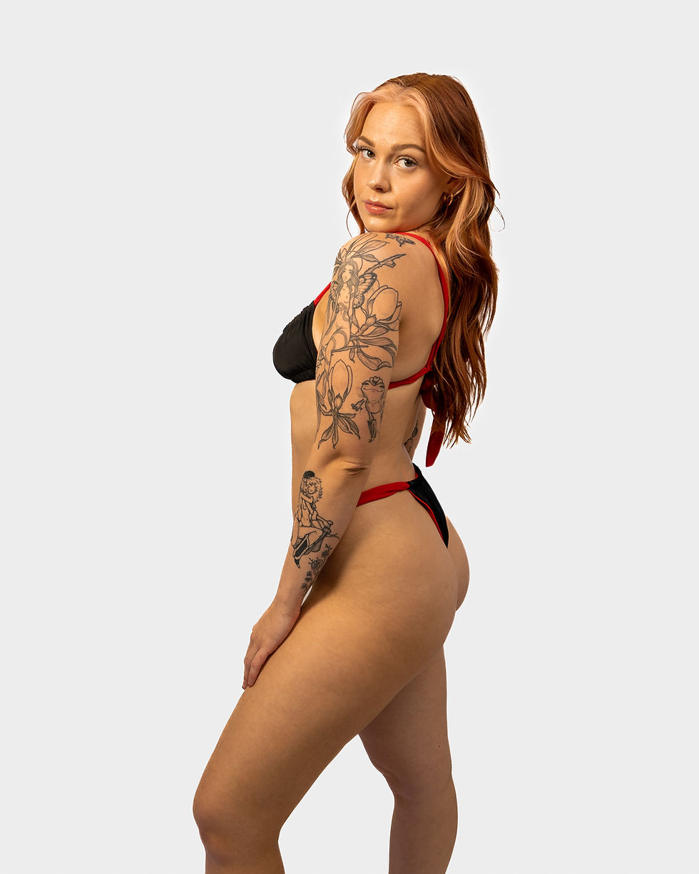 Thumbnail: Bikini Top Low Coverage Cheeky Woman's Swimwear Designer Quality Seamless Reversible Swim One Piece Not Ur Average Swimwear