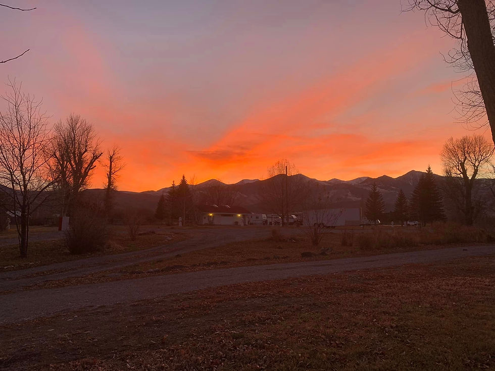 Sunset over White Mountains