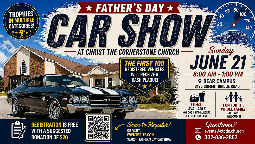Christ the Cornerstone Church Fathers Day CAr Show