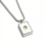Collier homme lingot projection photo argenté