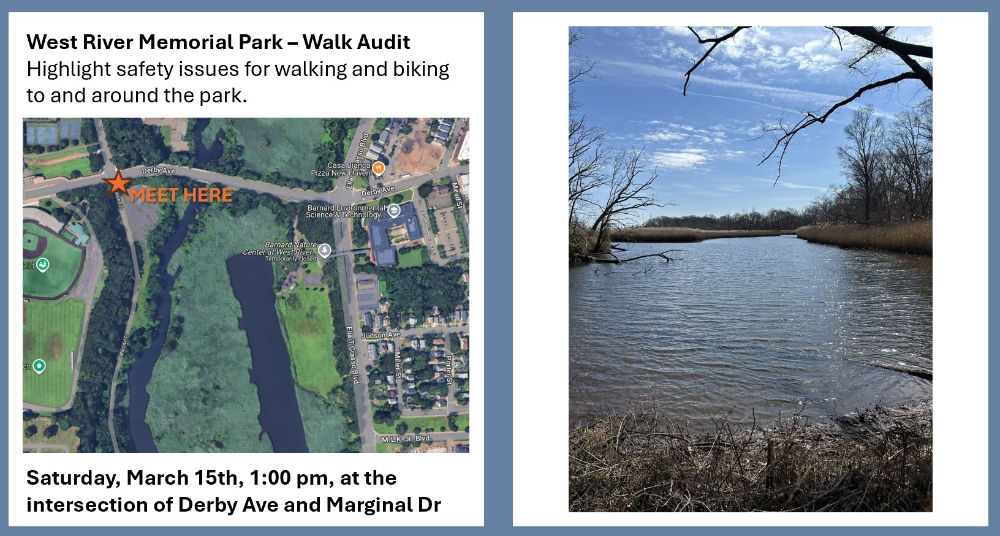 Banner image for the March 15th, 2025 West River Memorial Park Walk Audit