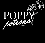 Poppy Potions logo – handcrafted crystals, candles, and gothic decor