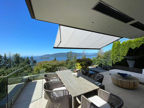 Professionally installed retractable awning on Vancouver home backed by Breezy Shades warranty