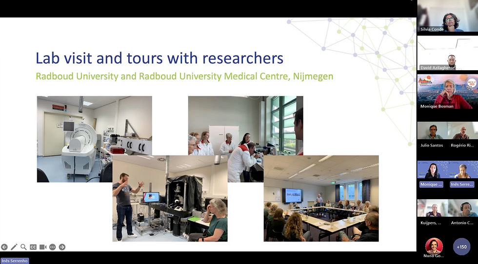 Monique Sundin Havermans, EARA Policy and Projects Officer, presenting the Parkinson's Discovery Days in the Netherlands.