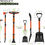 Thumbnail: 4-in-1 Orange Extendable Ice Scraper Snow Brush Kit