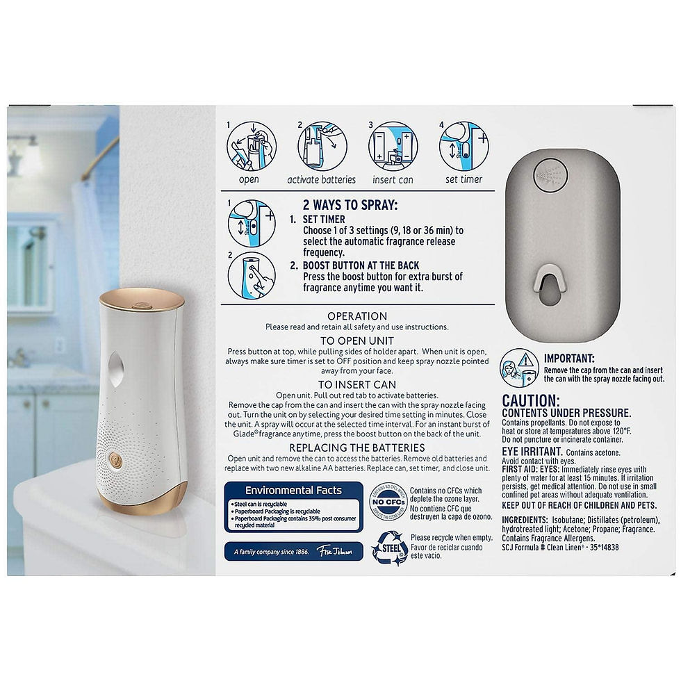 Thumbnail: Glade Automatic Spray Air Freshener Kit Clean Linen, 3 Refills