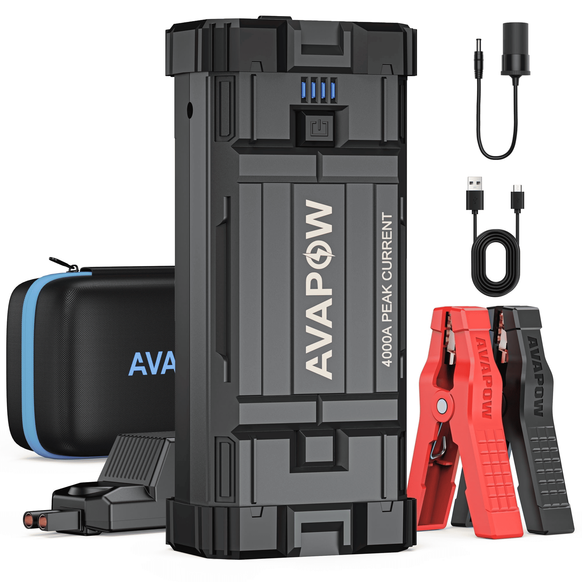 AVAPOW 4000A Peak 27800mAh 12V Car Jump Starter Power Pack