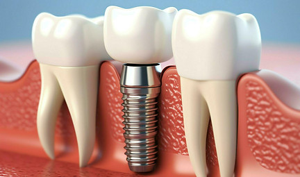close-up-of-a-dental-tooth-implant-or-healthy-human-teeth-white-enamel-and-dental-implants