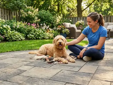Environmentally friendly cleaning and sealing of brick paver patios and driveways that is safe for pets and landscaping in Glen Ellyn, IL.