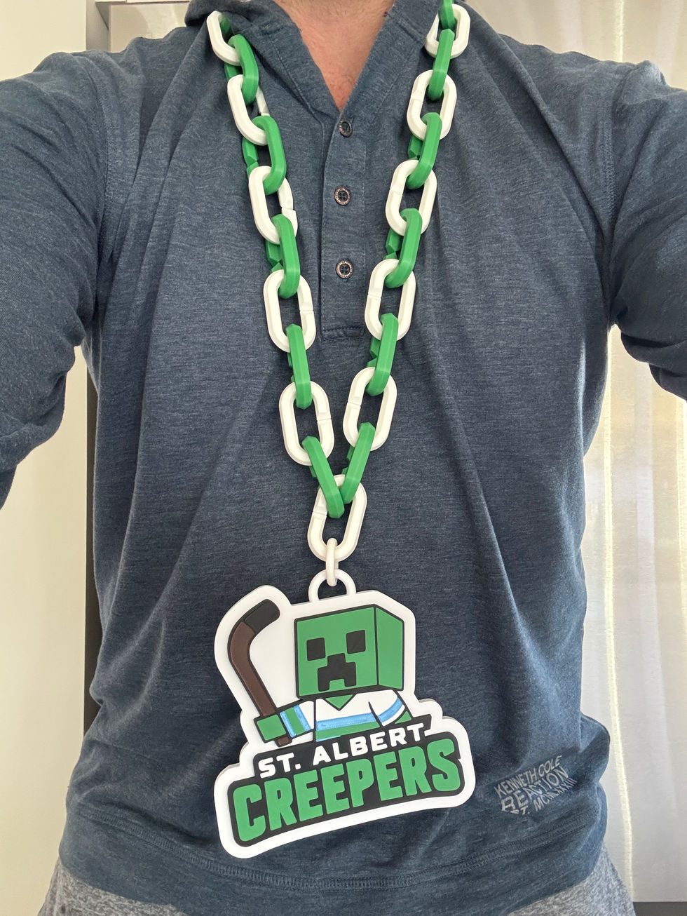 3D printed hype chain for sports teams printed in Calgary Alberta