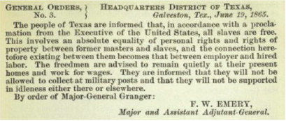 General Order No. 3, as published in German in the Neu Braunfelser Zeitung on June 30, 1865. – Submitted photo