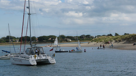 Boats at anchor at East Head
