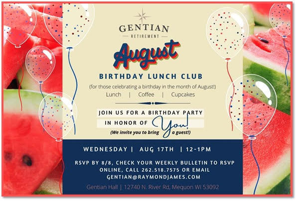 August Birthday Club