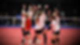 Volleyball team cheering