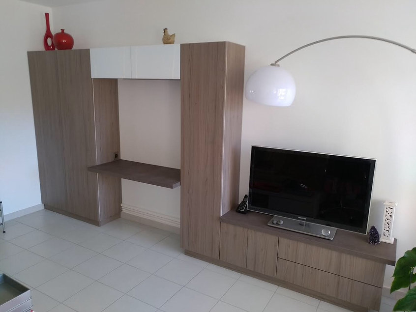 meuble bureau et télé sur mesure