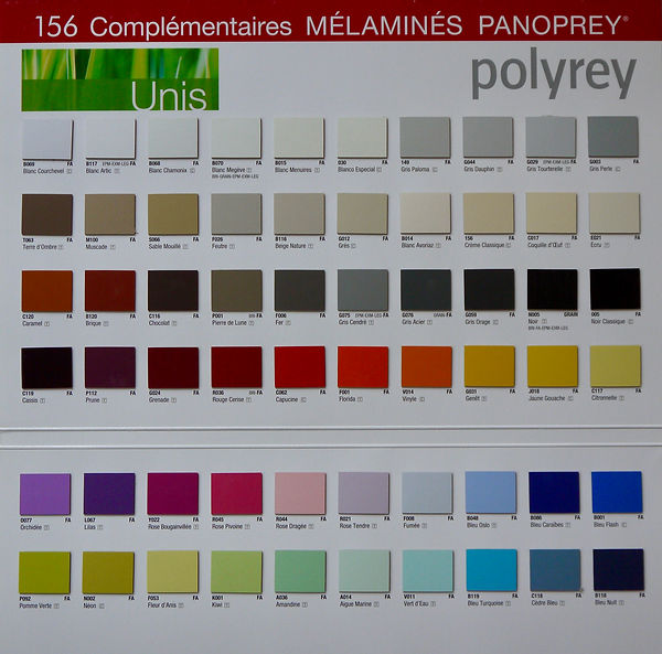 nuancier couleurs unis