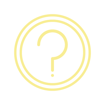 Yellow question mark icon on black background, simple and informative.