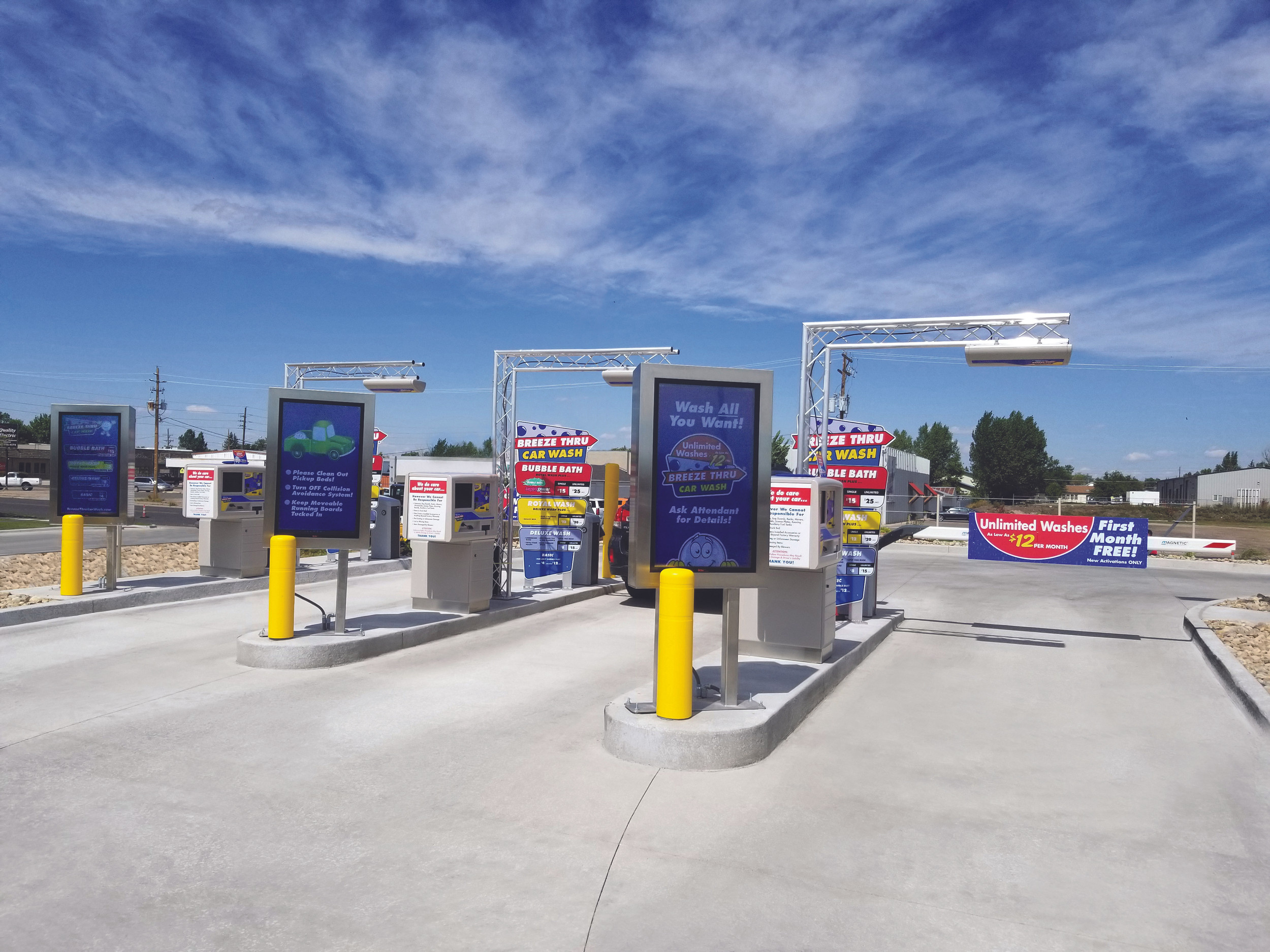 Digital Menu Signs | Modern Car Wash Displays | ICS