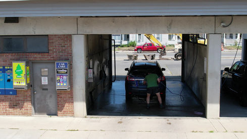 Car wash located at 560 Tyler Street, Pittsfield, MA, offers Express Exterior Tunnel Wash, Touch Free Laser Wash, and Self-Serve Wash Bays.
