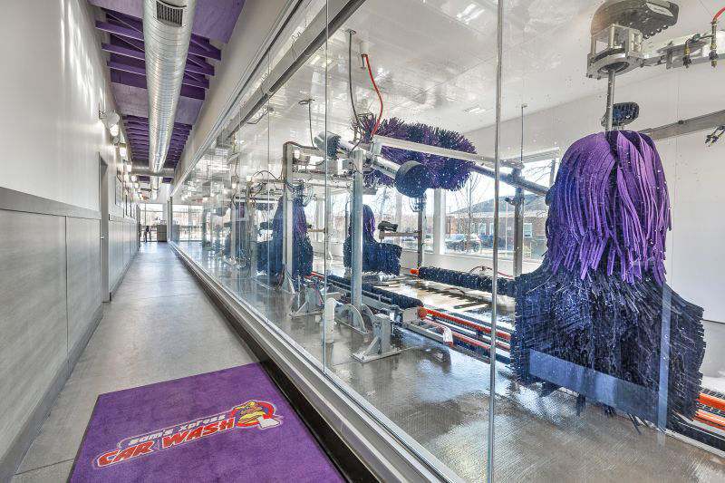 Sam's Xpress Car Wash looking inside-tunnel wash