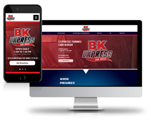 The Agency At ICS provided Website Design & Development to BK Express Car Wash.