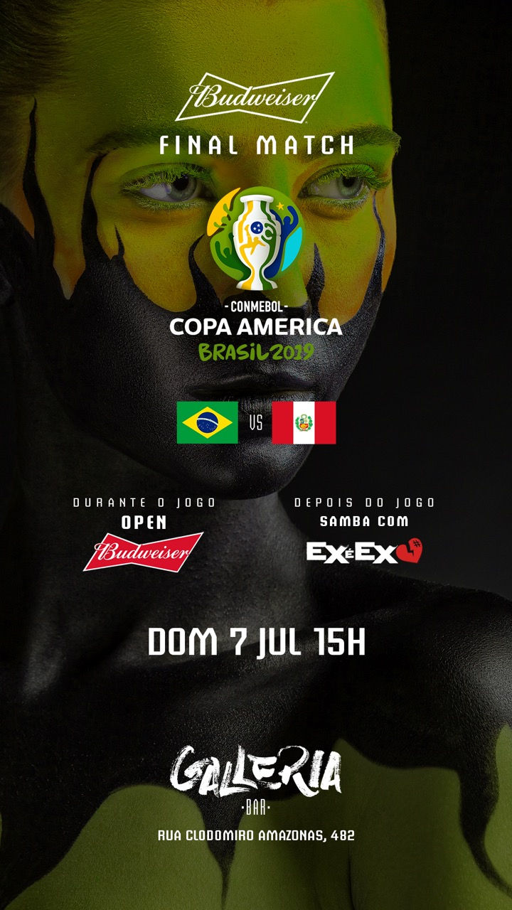 07/07 - Galleria Bar - Lista Domingo - Brasil x Peru