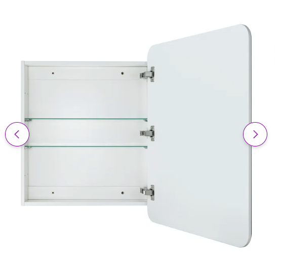 Claytin W H Recessed & Surface Mount Frameless Medicine Cabinet with Mirror and