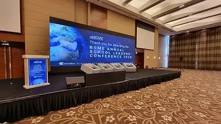 LED screen rental at Fairmont Bab Al Bahr Abu Dhabi with high-resolution display for corporate events and presentations