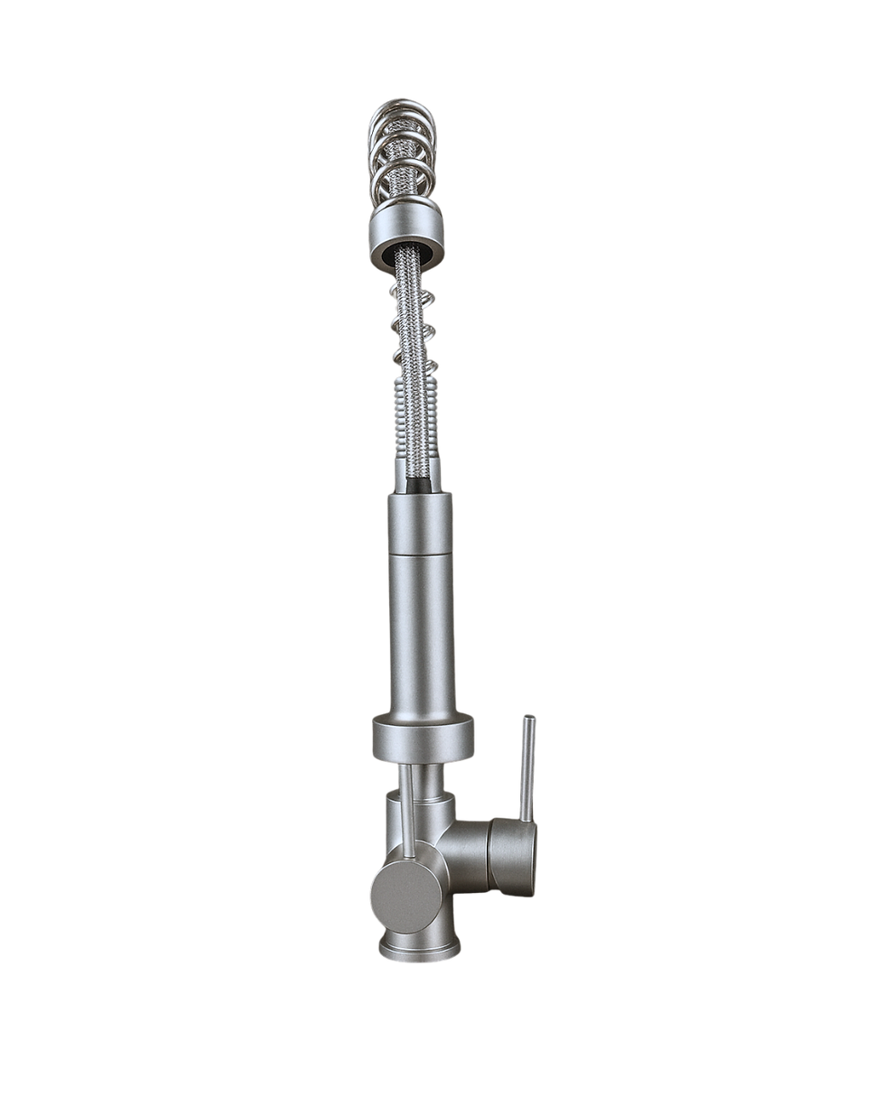 Miniatura: MONOMANDO PARA SINK CROMO CON BRAZO Y MANGUERA FLEXIBLE  BARANA MOD: BD027CH