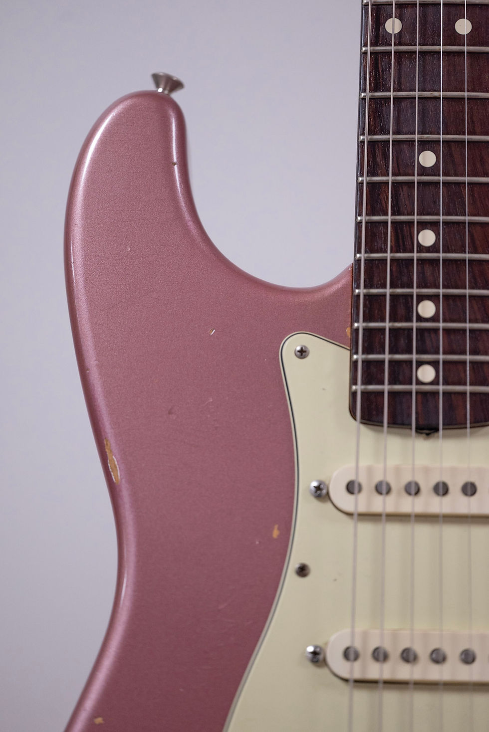 Thumbnail: 1997 Fender Custom Shop Vince Cunetto Relic 1960 Stratocaster Burgundy Mist