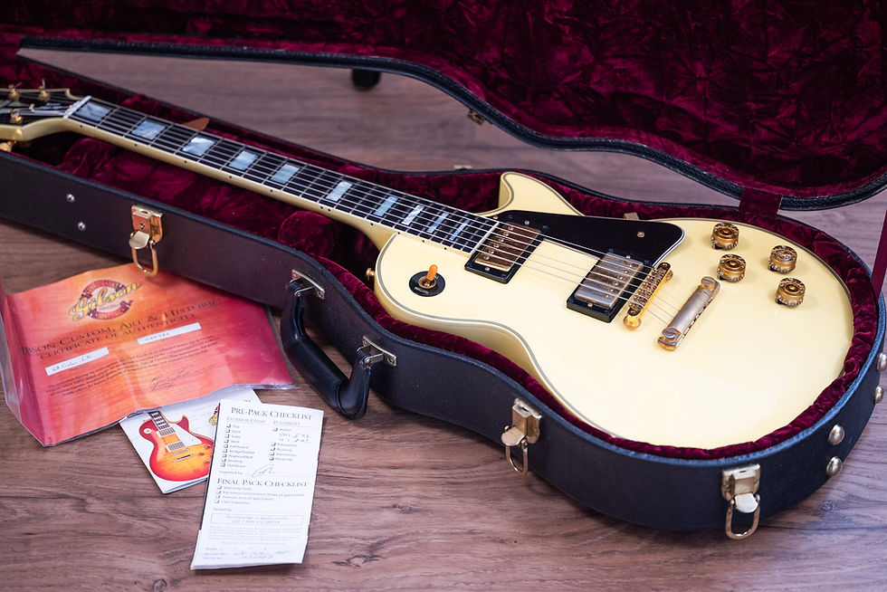 Thumbnail: 2003 Gibson Custom Shop '68 Reissue Les Paul Custom Aged White
