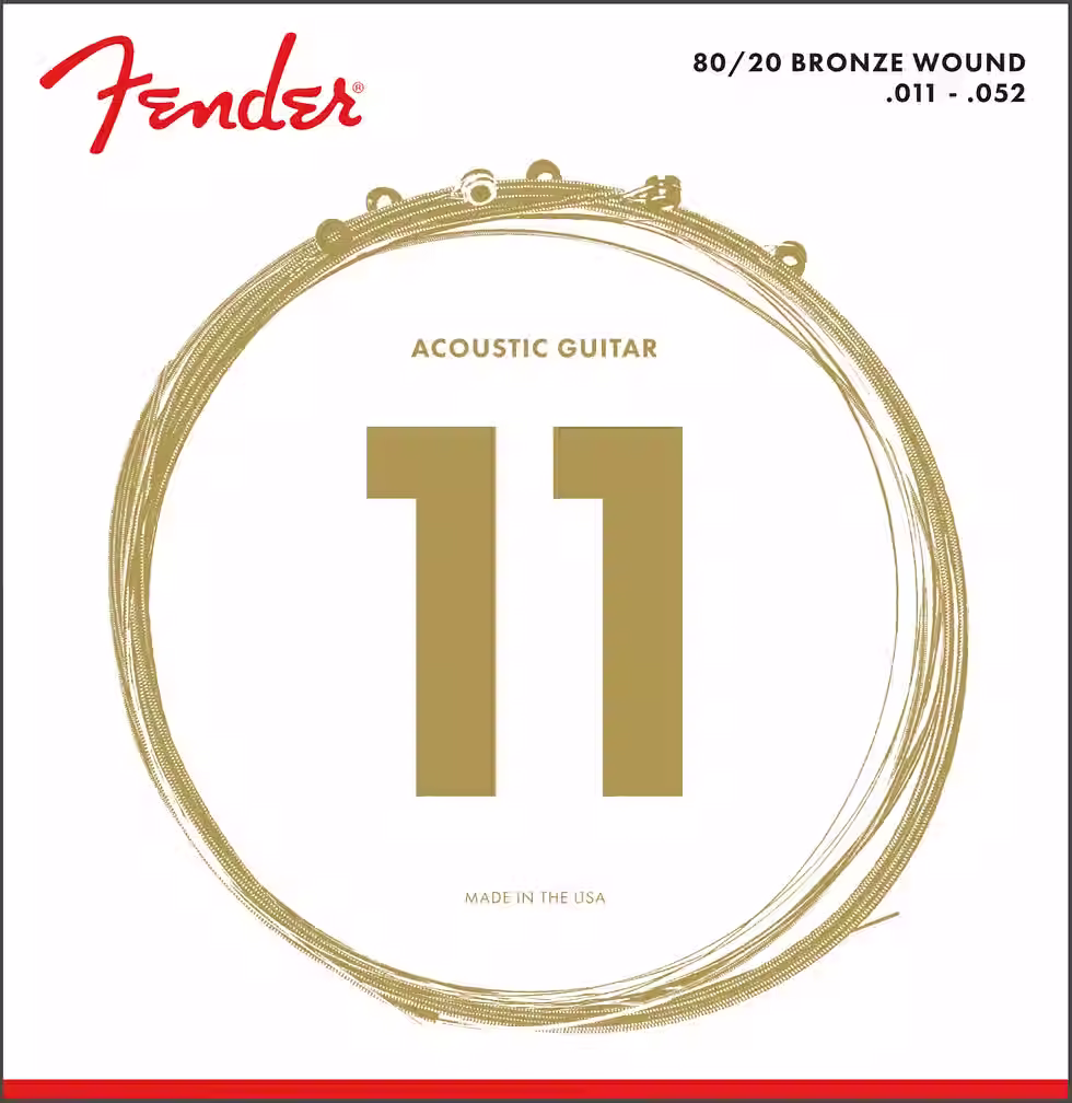 Fender 80/20 Bronze Acoustic Strings Ball End 11-52