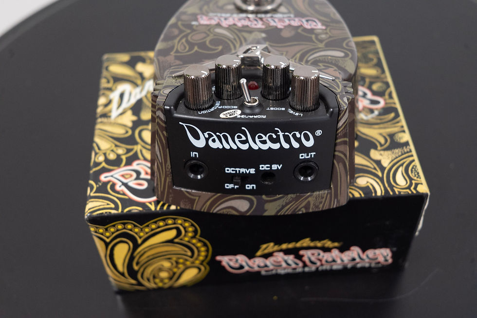 Thumbnail: Danelectro Black Paisley Liquid Metal Distortion Pedal