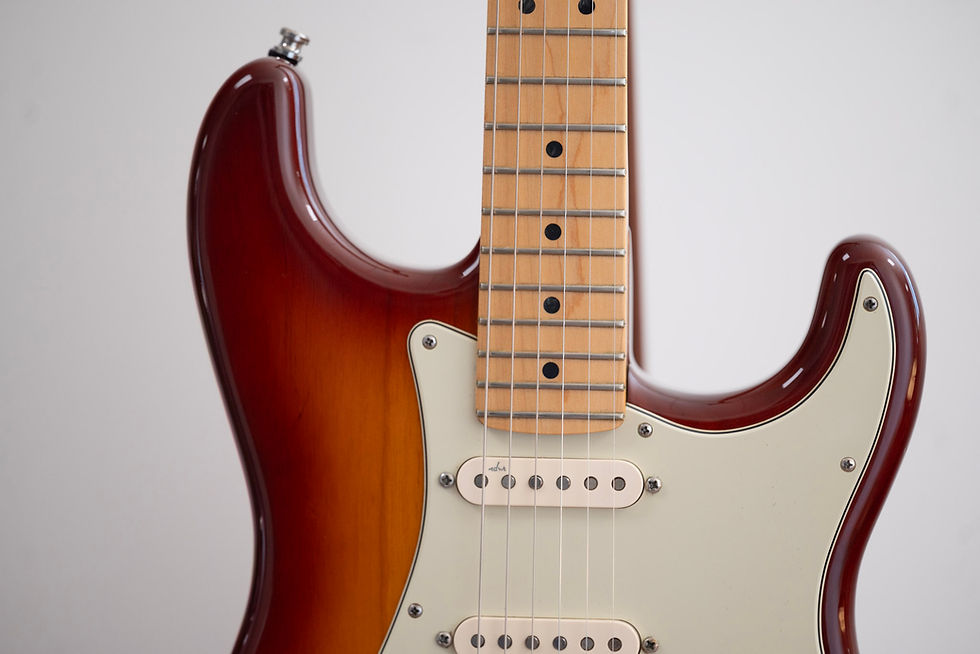 Thumbnail: 2011 Fender USA American Deluxe Ash Stratocaster in Tobacco Sunburst