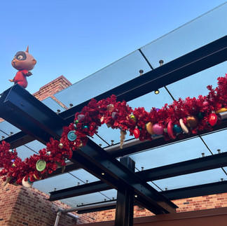Christmas decorations at Hollywood Studios 