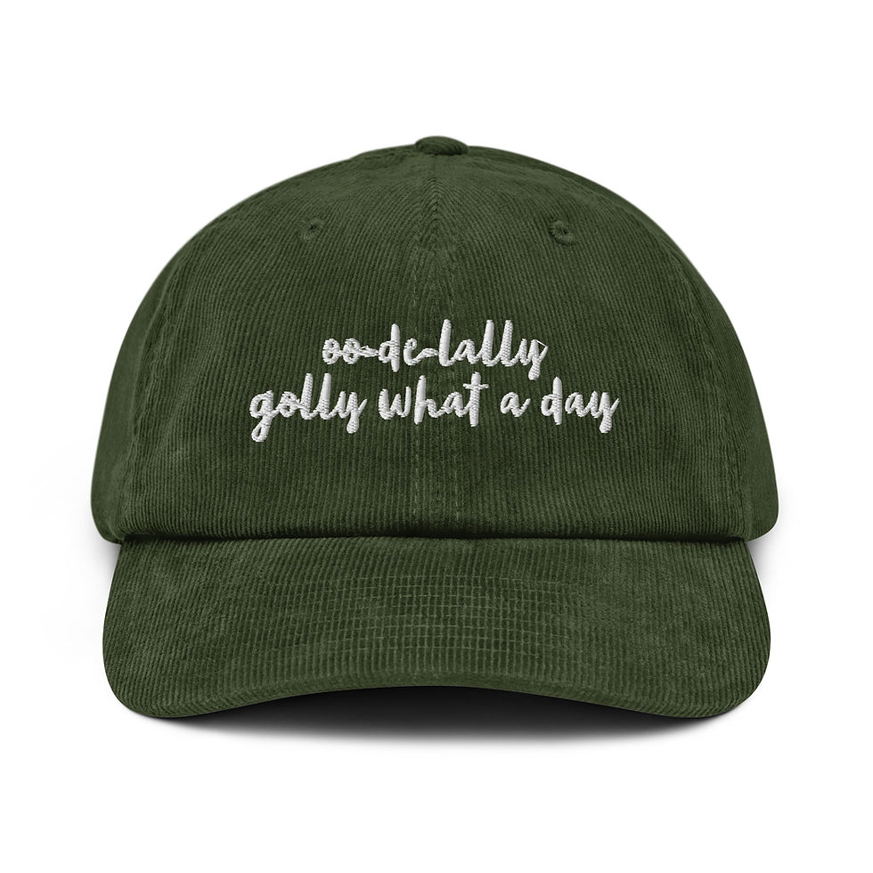 Thumbnail: Oo-De-Lally Full Lyric Embroidered Corduroy Hat