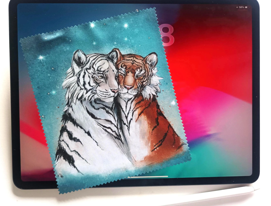 Tiger Lens Cloth | Illustrated Microfibre Glasses Cloth