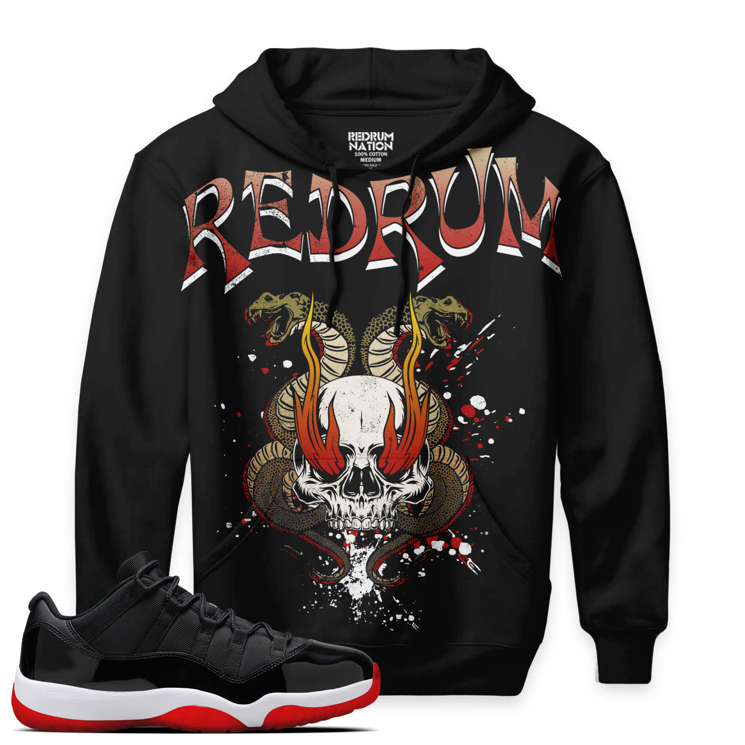 Bred 11 Redrum V24 Pullover Hoodie