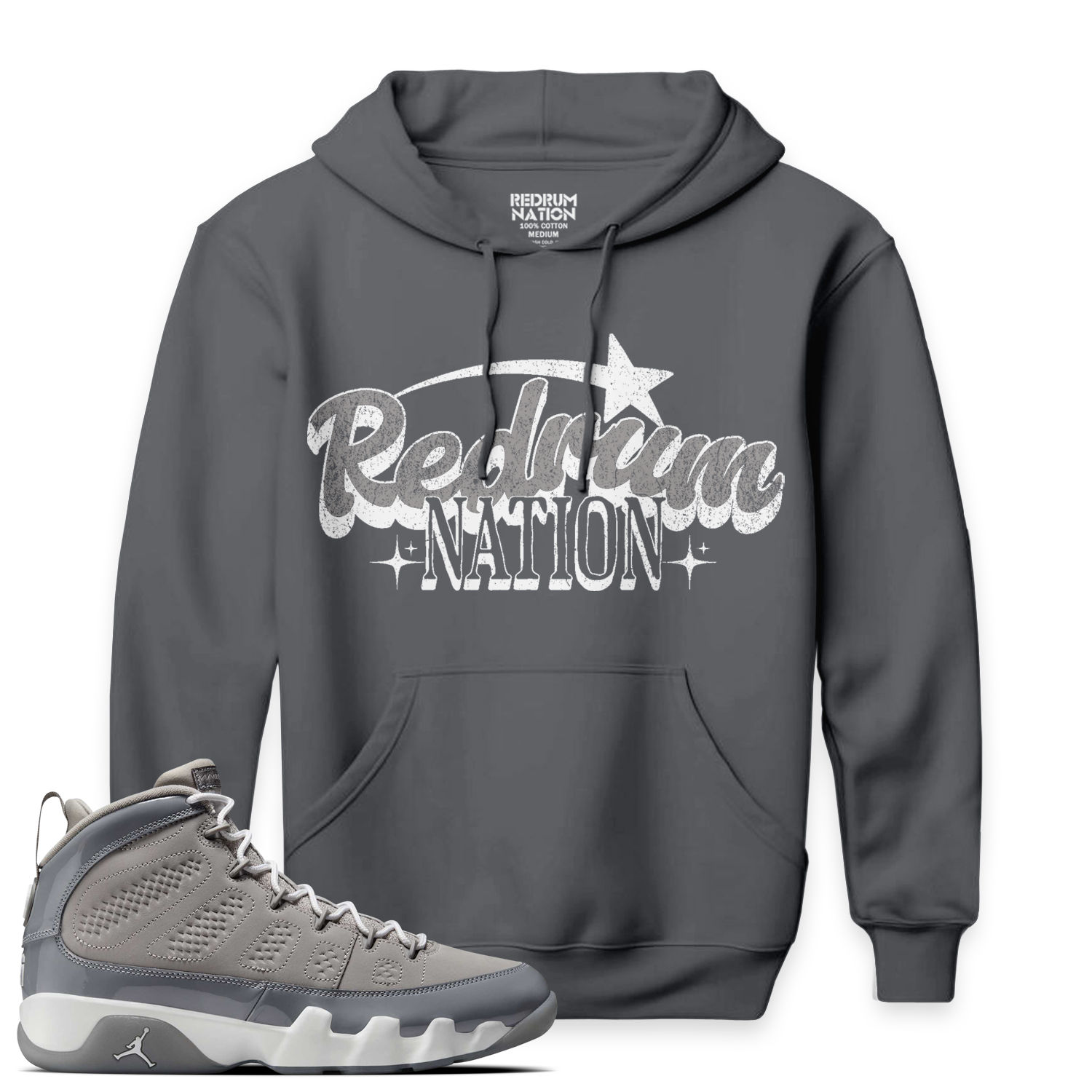 Cool Grey 9 Redrum Nation V28 Pullover Hoodie