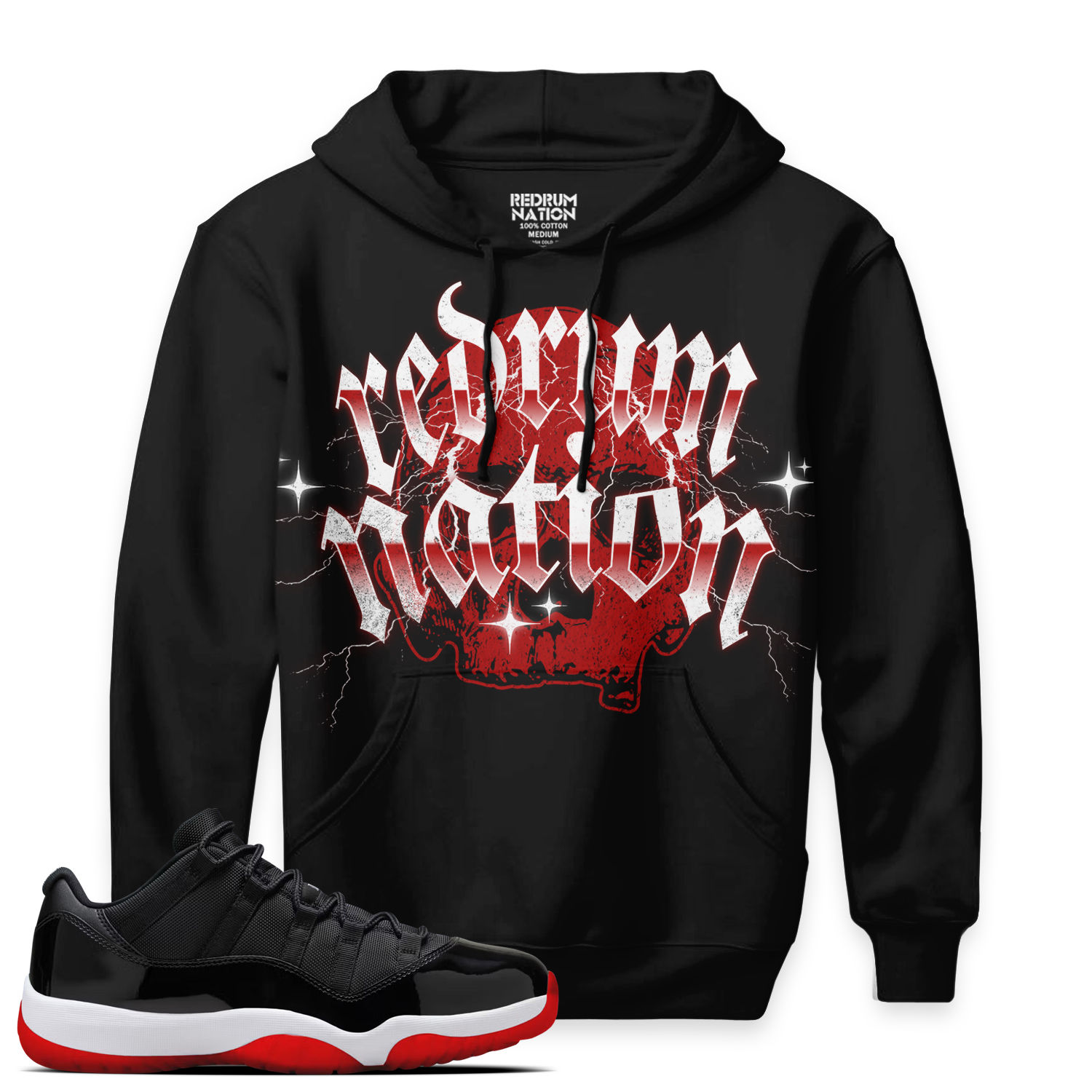 Bred 11 Redrum Nation V34 Pullover Hoodie