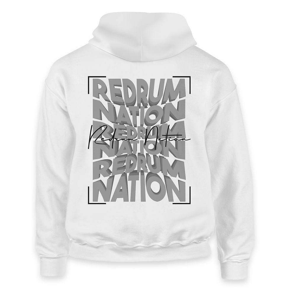 White Cement 2 Redrum Nation V19 Pullover Hoodie